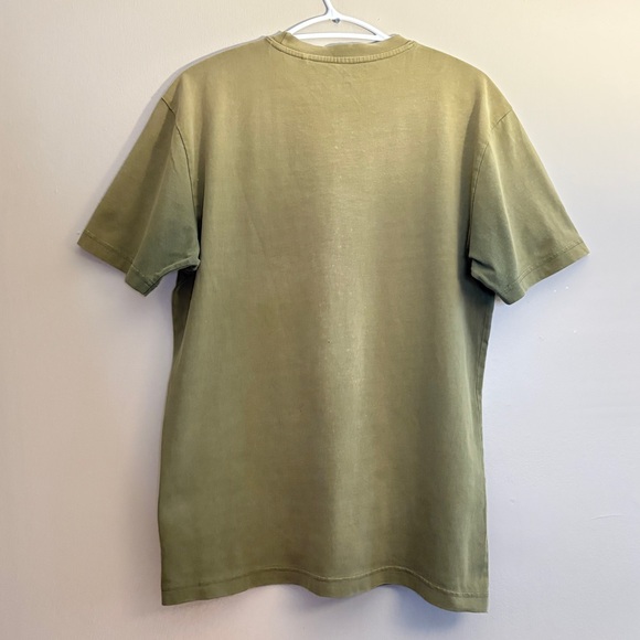 CAT Olive Green Cotton T-Shirt with Pocket & Logo - Picture 9 of 12